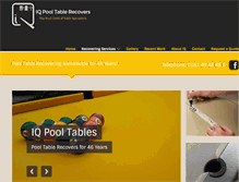 Tablet Screenshot of iqpooltablerecovers.com